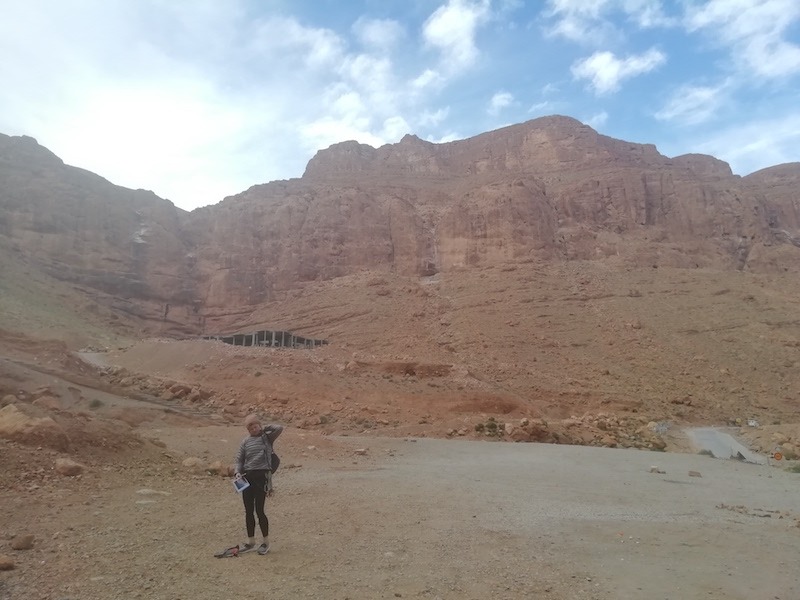 Trainee Blanche and Elephant crags in todra gorge morocco 