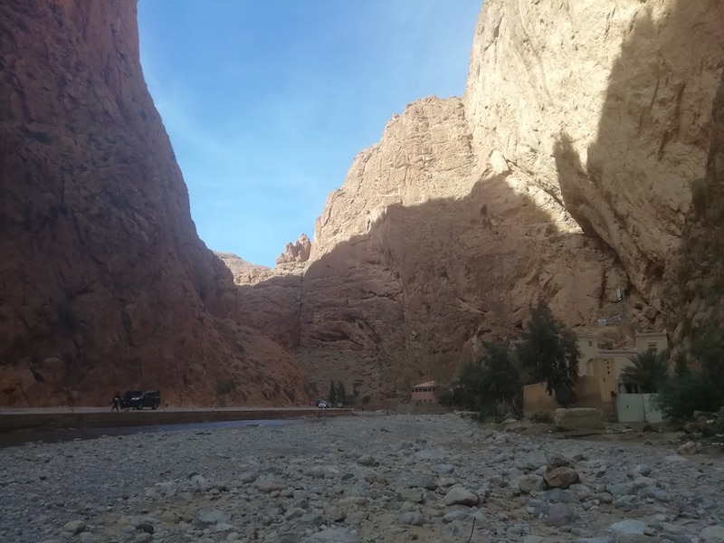 looking north in the todra gorge
