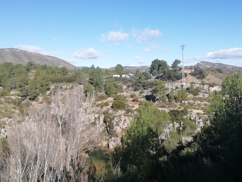 van camping spot outside of chulilla spain