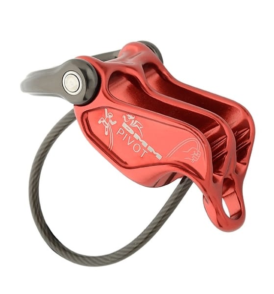 red belay device
