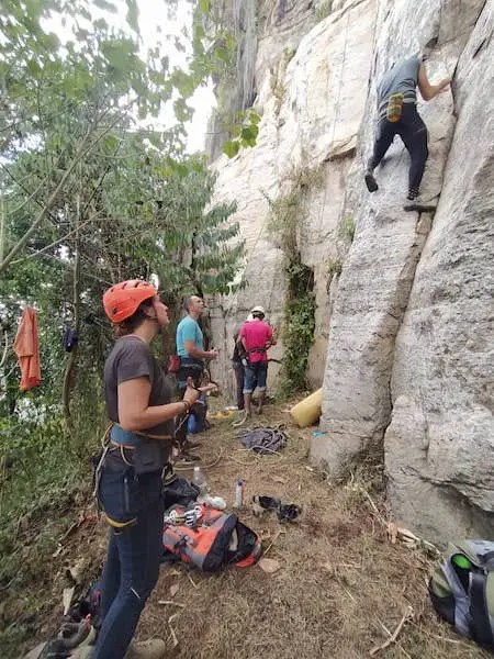 People climbing