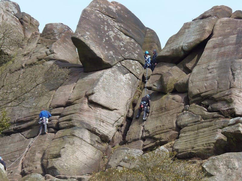 climber securing