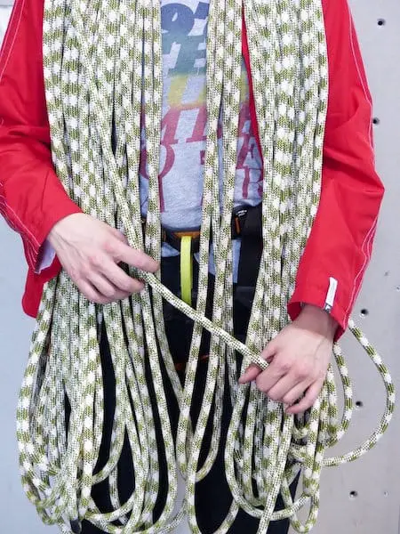 Person with climbing rope