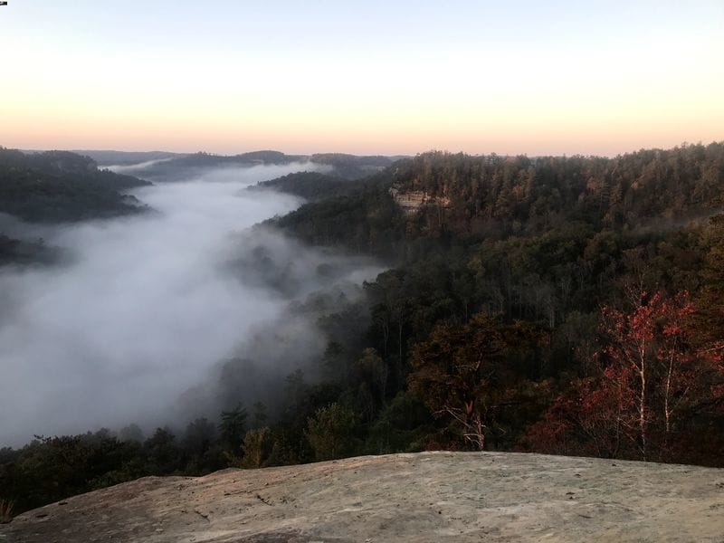 View from the top of the rocks 