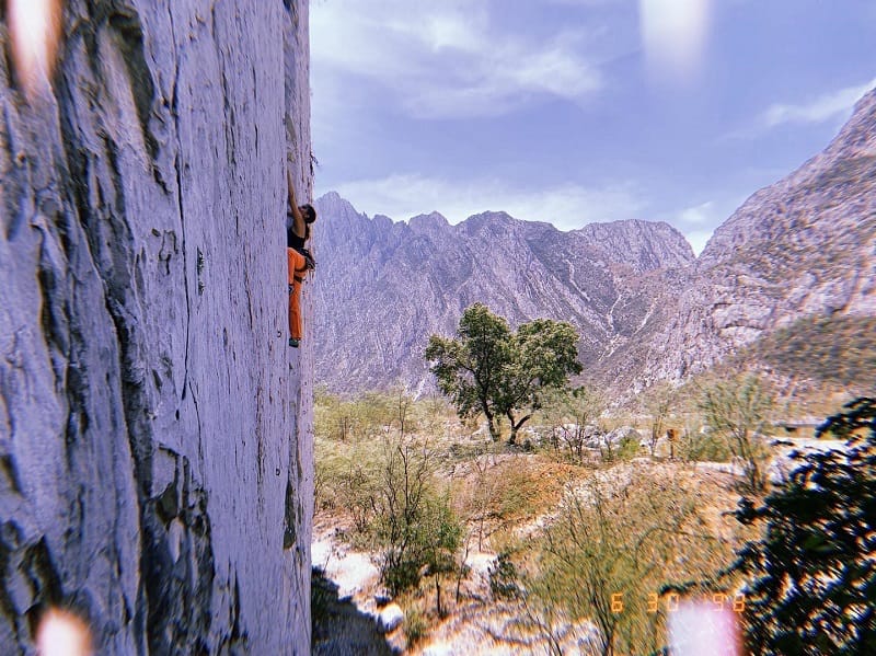 Woman climbing