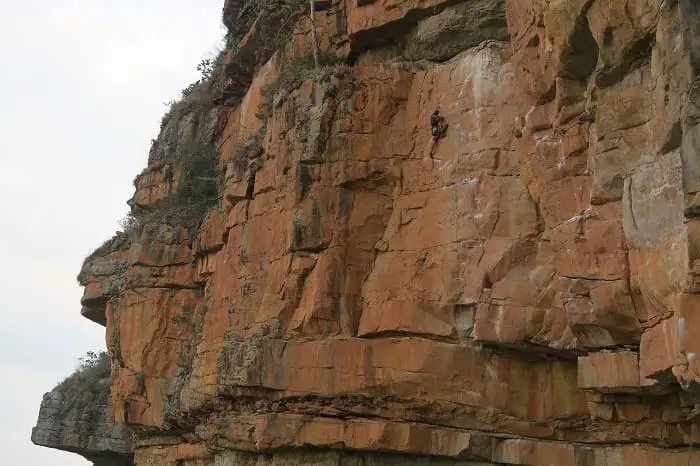 climbing rock
