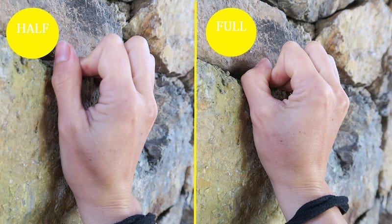 Full Crimp Grip vs Half Crimp Grip