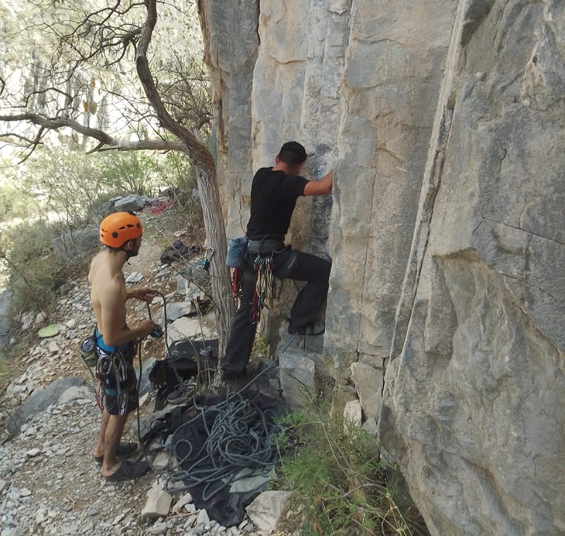 climbing rock