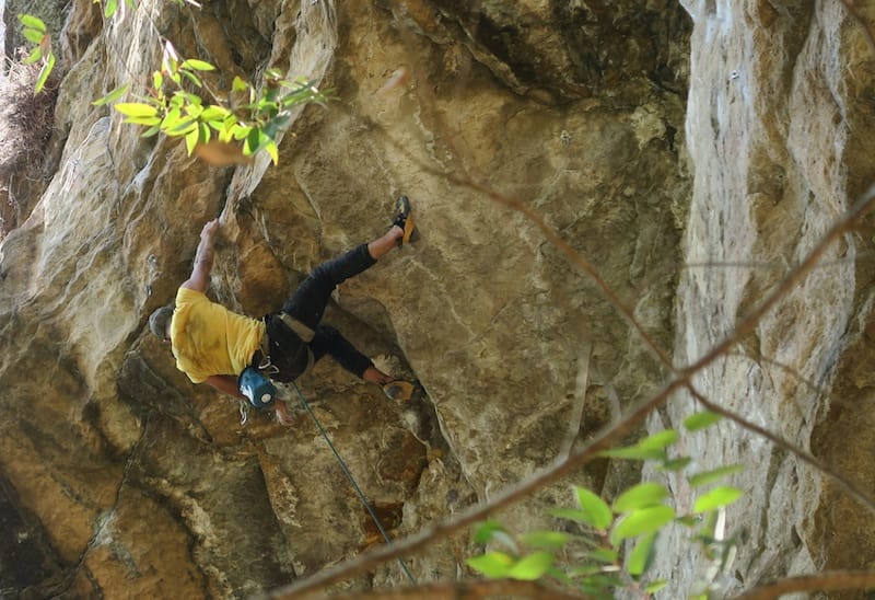 climbing rock