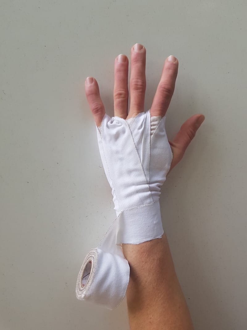 hand with bandage